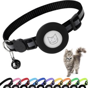 Collar Regulable Cascabel Para Gato Soporte Porta Airtag